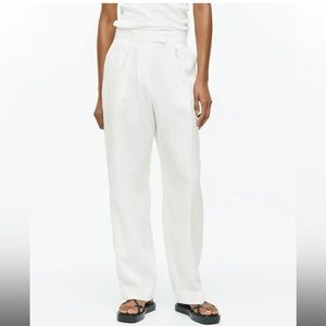 New With Tags Arket 100% White Linen Trousers UK12/US8